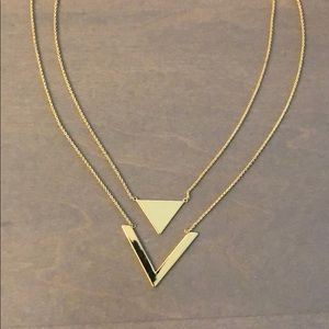 Gorjana double arrow gold necklace